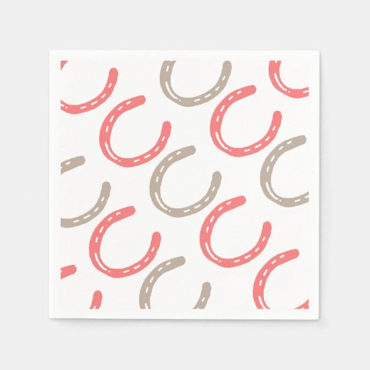 Serviette En Papier Cheval équestre à thème Chaussures Motif (Devant)
