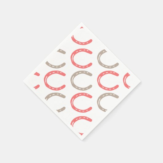 Serviette En Papier Cheval équestre à thème Chaussures Motif (Coin)