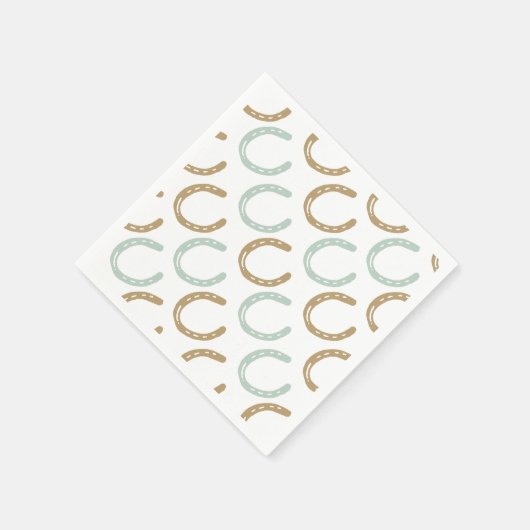 Serviette En Papier Cheval équestre à thème Chaussures Motif (Coin)