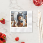 Serviette En Papier Cheval et Pony (En situation)