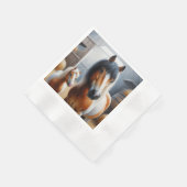 Serviette En Papier Cheval et Pony (Coin)