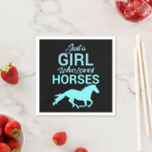 Serviette En Papier Cheval Gallop Une Fille Qui Aime Les Chevaux (En situation)
