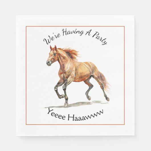 Serviette En Papier Cheval Galloping Personnalisé (Devant)