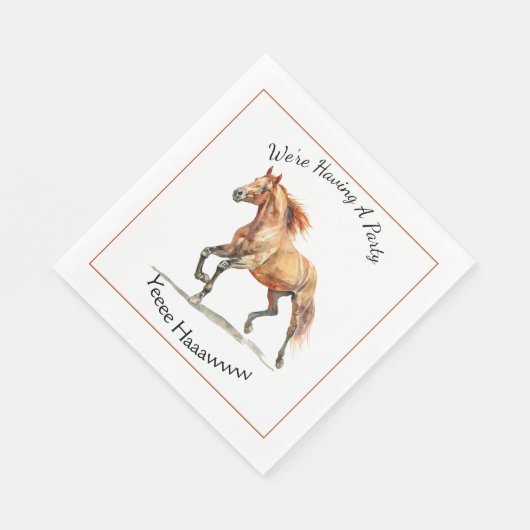 Serviette En Papier Cheval Galloping Personnalisé (Coin)