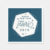 Serviette En Papier Cheval géométrique | Soirée du Nouvel An (Devant)