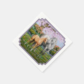Serviette En Papier Cheval Gris Dappel Mare Palomino Foie (Coin)