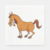 Serviette En Papier Cheval heureux (Devant)