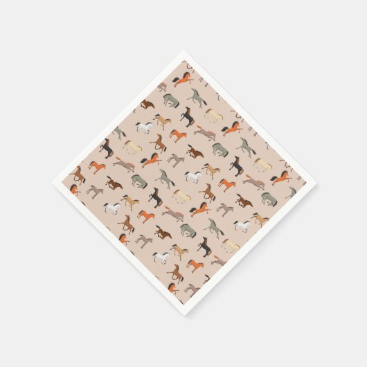 Serviette En Papier Cheval Imprimer Motif, Garçons Filles & Enfants, C (Coin)