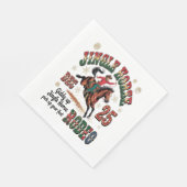 Serviette En Papier Cheval Jingle Rodeo de Noël (Coin)