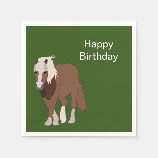 Serviette En Papier Cheval Nature Animaux Fête d'Anniversaire (Devant)