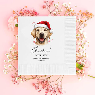 Serviette En Papier Cheval personnalisé de chien du Labrador de Noël