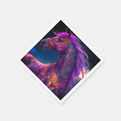 Serviette En Papier Cheval pourpre (Coin)