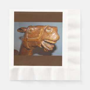 Serviette En Papier Cheval Rocking antique en bois mignon