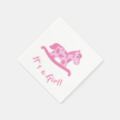 Serviette En Papier Cheval rose Rocking C`est un Baby shower fille (Coin)