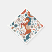 Serviette En Papier Cheval scandinave mignon (Coin)