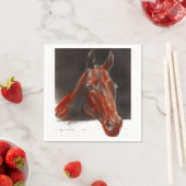 Serviette En Papier cheval sympathique (En situation)