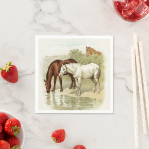 Serviette En Papier Cheval vintage mignon n'importe quel usage serviet