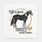 Serviette En Papier Cheval Western Rustic Cowboy Mariage équestre (Devant)