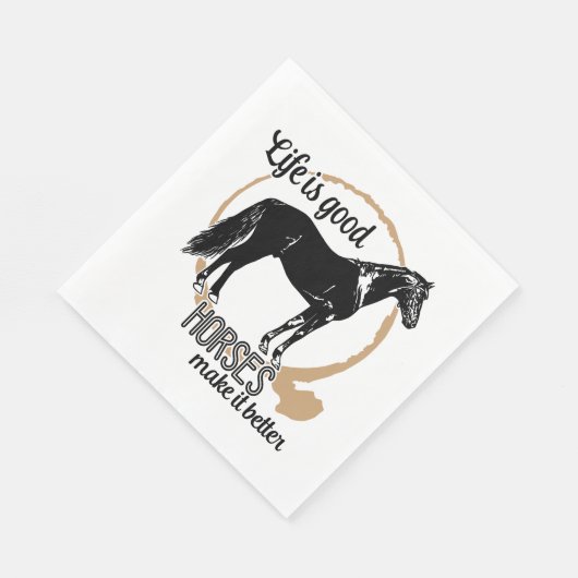 Serviette En Papier Cheval Western Rustic Cowboy Mariage équestre (Coin)
