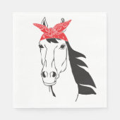 Serviette En Papier Cheval Western Rustic Cowboy Mariage équestre (Devant)