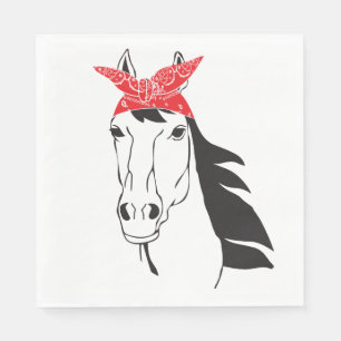 Serviette En Papier Cheval Western Rustic Cowboy Mariage équestre