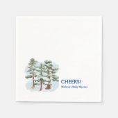 Serviette En Papier Cheval Winter bébé son froid dehors (Devant)