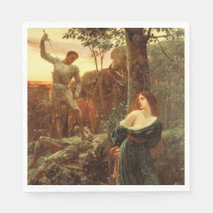 Serviette En Papier Chevalerie (par Frank Dicksee)