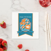 Serviette En Papier Chevalier bouclier 10e anniversaire serviettes de (En situation)