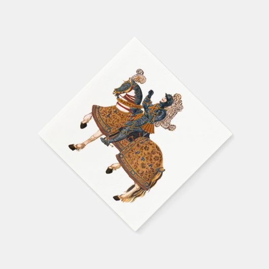 Serviette En Papier Chevalier médiéval en Armor à cheval (Coin)