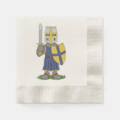 Serviette En Papier Chevalier médiéval mignon (Devant)