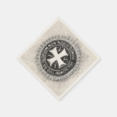 Serviette En Papier Chevalier Température Croix médiévale Sceau person (Coin)