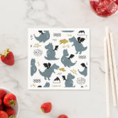 Serviette En Papier Chevaliers et Dragons | Fête d'anniversaire de Fai (En situation)