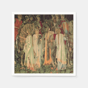 Serviette En Papier Chevaliers médiévaux de la Table Ronde
