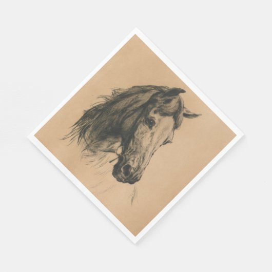 Serviette En Papier Cheval's Head (par Heywood Hardy) (Coin)