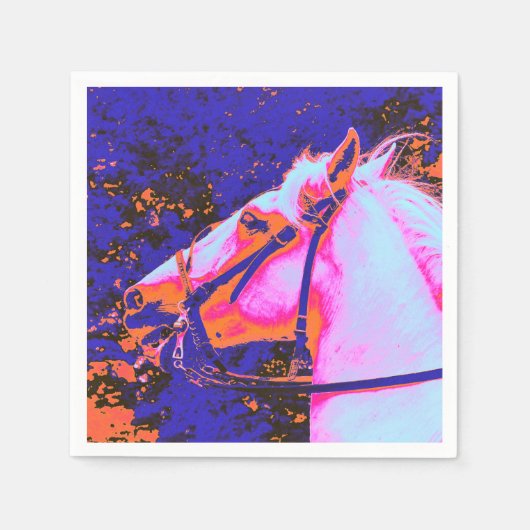 SERVIETTE EN PAPIER CHEVAUX (Devant)