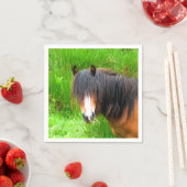 SERVIETTE EN PAPIER CHEVAUX (En situation)