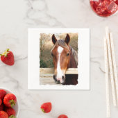 SERVIETTE EN PAPIER CHEVAUX (En situation)