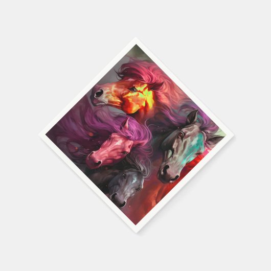 Serviette En Papier Chevaux Ai (Coin)