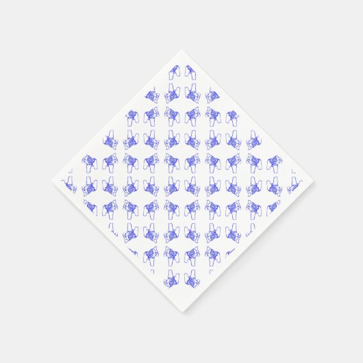 Serviette En Papier Chevaux Blue Dala (Coin)