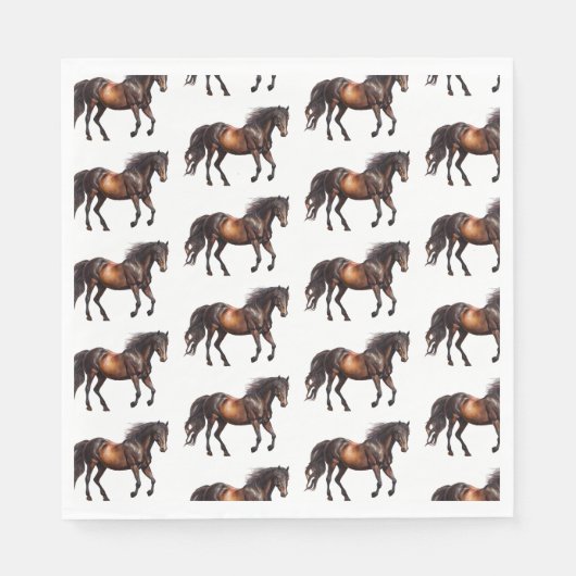 Serviette En Papier Chevaux Cowboy Du Sud-Ouest (Devant)