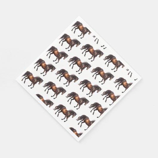 Serviette En Papier Chevaux Cowboy Du Sud-Ouest (Coin)