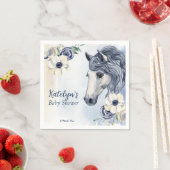 Serviette En Papier Chevaux cowgirl baby shower monogrammed (En situation)