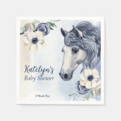 Serviette En Papier Chevaux cowgirl baby shower monogrammed (Devant)