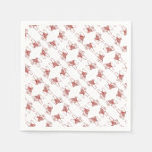 Serviette En Papier Chevaux Dala Rouges (Devant)