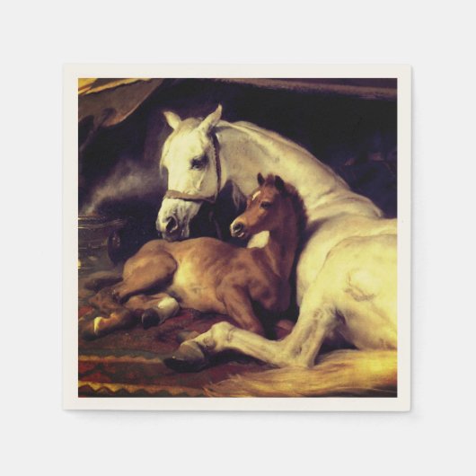 Serviette En Papier Chevaux d'atterrisseur (Devant)