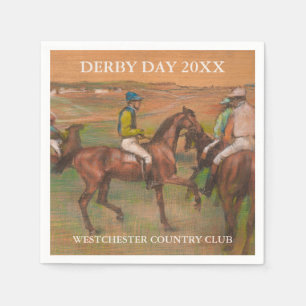 Serviette En Papier Chevaux de course Derby   Edgar Degas personnalisé