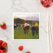 Serviette En Papier Chevaux de course Edgar Degas à Longchamp (En situation)
