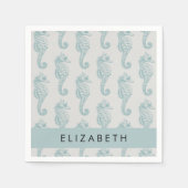 Serviette En Papier Chevaux de mer tropicaux, Motif hippocampe, Votre  (Devant)