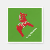 Serviette En Papier Chevaux de Noël (Devant)