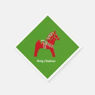 Serviette En Papier Chevaux de Noël